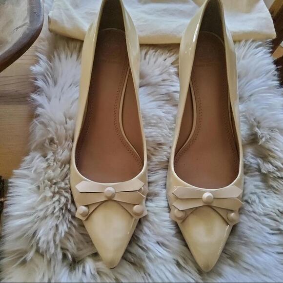 Tory Burch Aurora Pump Cream SPECTACULAR Condition 9 1/2 - Picture 11 of 14